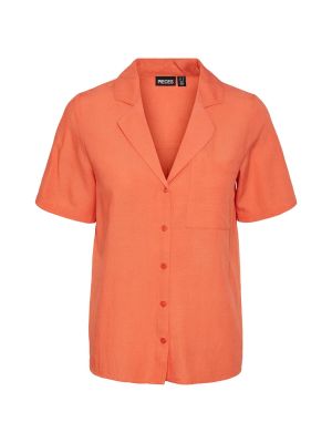 Рубашка Pieces оранжевая