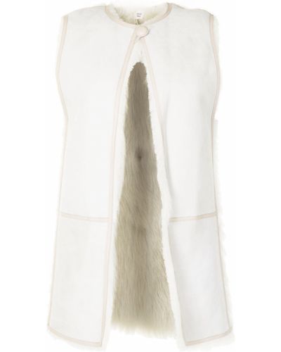 Chaleco de pelo Hermès blanco