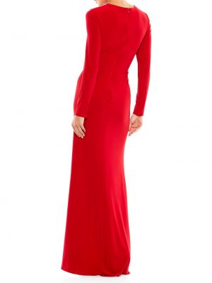 Платье с рюшами из джерси Mac Duggal красное