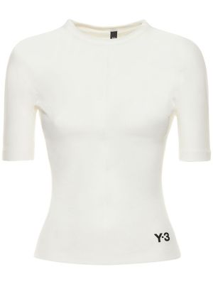 Μπλούζα με στενή εφαρμογή Y-3 λευκό