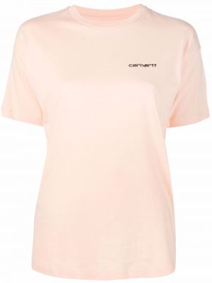 Trykt bomull t-skjorte Carhartt Wip oransje