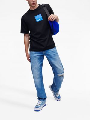 Bavlněné straight fit džíny Karl Lagerfeld Jeans modré