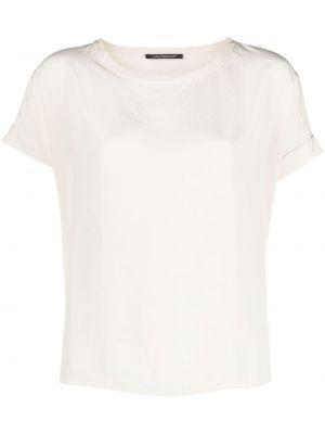 T-shirt con scollo tondo Luisa Cerano bianco