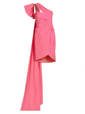Платье на одно плечо Marchesa Notte розовое