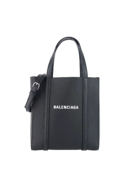Shopperka skórzana retro Balenciaga Vintage czarna