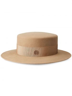 Veltinio kepurė Maison Michel ruda