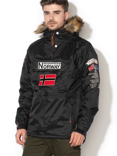 Утепленная куртка на молнии Geographical Norway черная