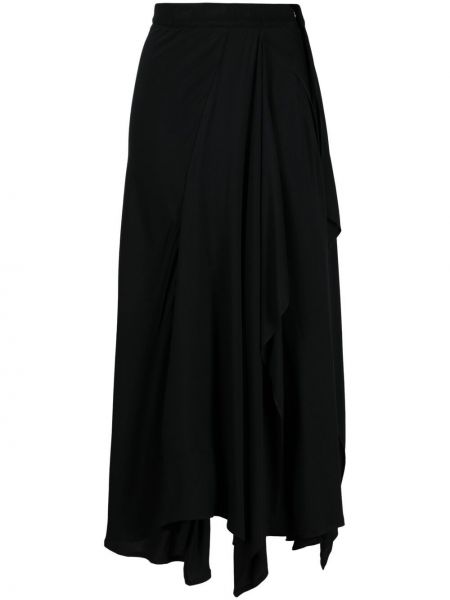 Falda de cintura alta Yohji Yamamoto negro