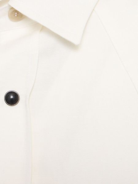 Camicia di lino di cotone Brioni bianco