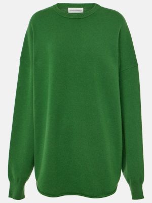 Jersey de cachemir de tela jersey con estampado de cachemira Extreme Cashmere verde