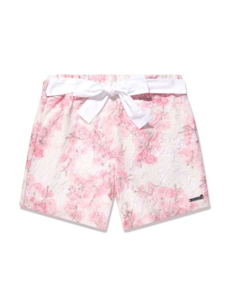 Pitsi kukka shortsit tytöille Guess Kids pinkki