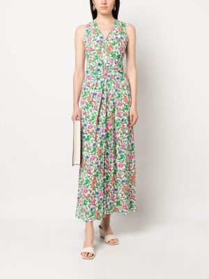 Květinové šaty bez rukávů s potiskem Dvf Diane Von Furstenberg bílé