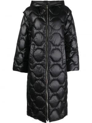 Ватирано палто с качулка Liu Jo черно