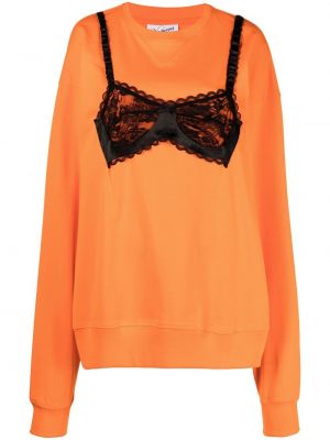 Sweatshirt med broderi Vaquera orange