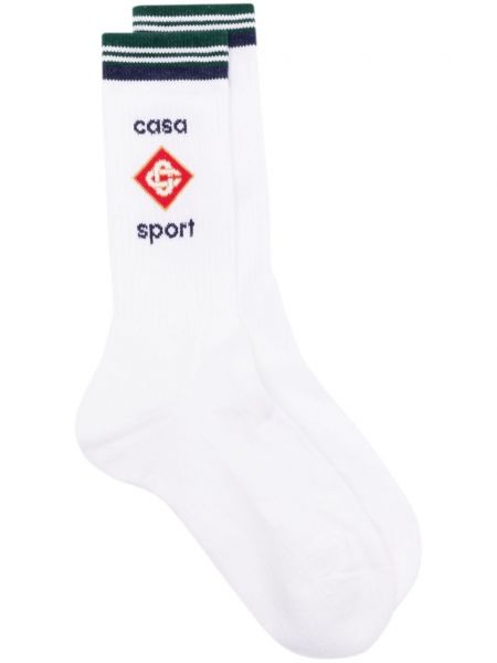 Спортни плетени чорапи Casablanca бяло