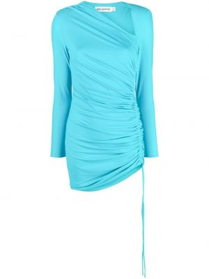 Asimetrična koktel haljina Self-portrait plava