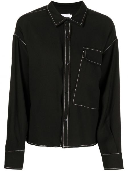 Oversize риза с джобове Izzue черно