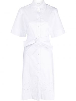 Robe chemise à fleurs P.a.r.o.s.h. blanc
