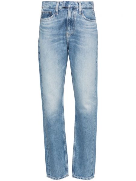 Памучни дънки skinny fit slim Calvin Klein Jeans синьо