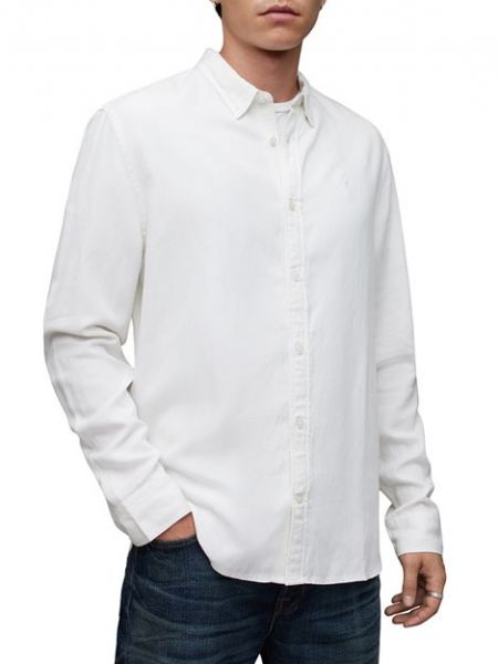 Рубашка на пуговицах свободного кроя Allsaints белая