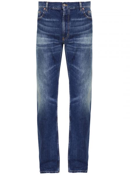 Прямые джинсы Saint Laurent синие
