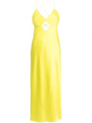 Midi obleka Michelle Mason rumena