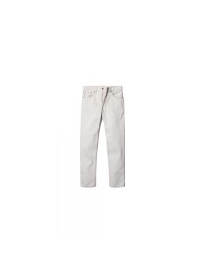 Białe proste jeansy Nudie Jeans