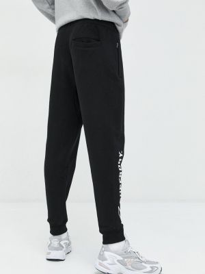 Pantaloni sport din bumbac Superdry negru