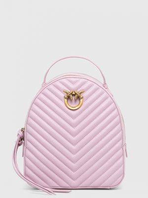 Шкіряний рюкзак з аплікацією Pinko фіолетовий