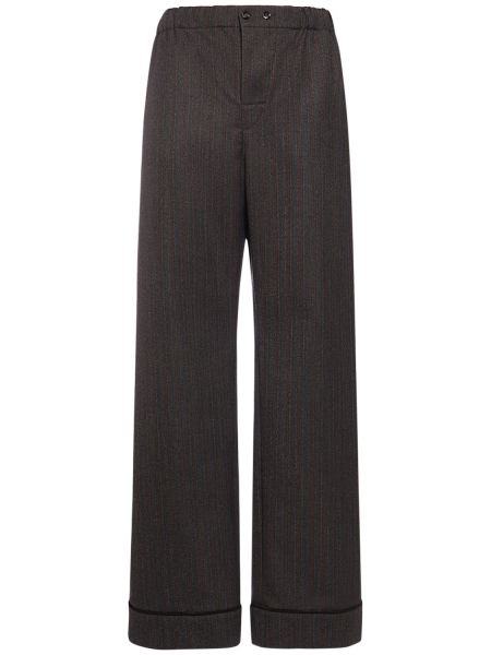 Pantalones de lana Bottega Veneta gris