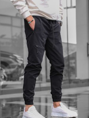 Панталони jogger с цип Madmext черно
