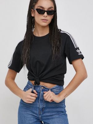 Koszulka bawełniane z krótkim rękawem Adidas Originals - сzarny