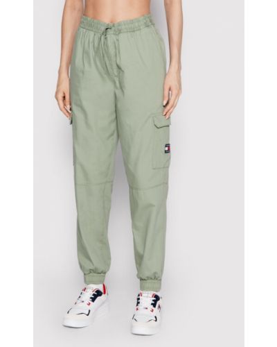 Tommy Jeans Joggers Betsy Cargo DW0DW13090 Zöld Relaxed Fit