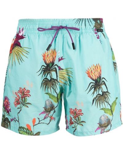 Kratke hlače s cvjetnim printom s printom Etro plava