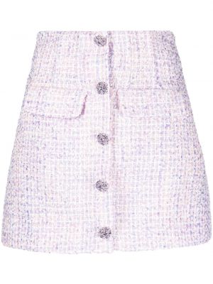 Mini sukně Self-portrait fialové