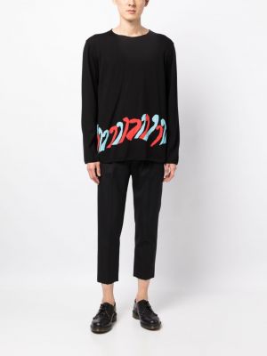 Woll sweatshirt mit print Comme Des Garçons Homme Plus schwarz