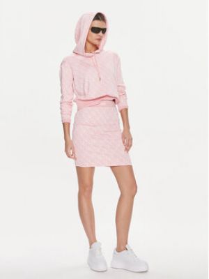 Slim fit pouzdrová sukně Guess růžové