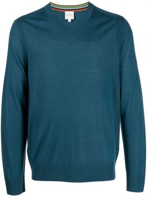 Pull en tricot à col v Paul Smith vert