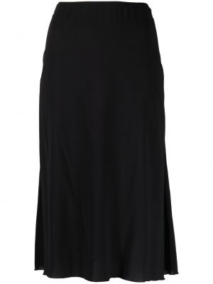 Midi sukně s vysokým pasem Jean Paul Gaultier Pre-owned - černá