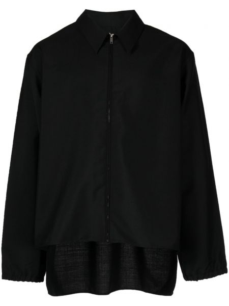 Vunena košulja Givenchy crna