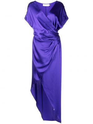Vestido de cóctel de seda Michelle Mason violeta