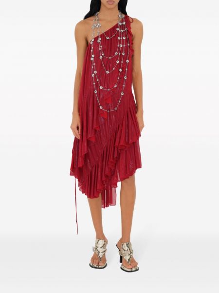 Kleid mit rüschen Burberry rot