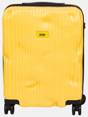 Pruhovaný kufor Crash Baggage žltá