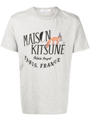 Trykt t-skjorte Maison Kitsuné grå