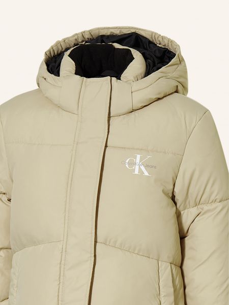 Prošívaný kabát Calvin Klein béžový