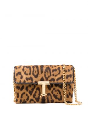 Tasche mit print mit leopardenmuster Tom Ford braun
