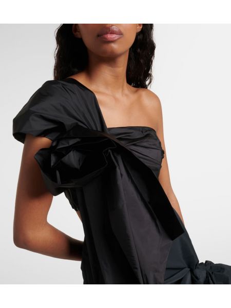 Crop top cu model floral drapat Simone Rocha negru