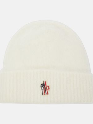 Вълнена шапка от алпака вълна Moncler Grenoble бяло
