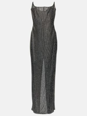 Μάξι φόρεμα από διχτυωτό Giuseppe Di Morabito μαύρο