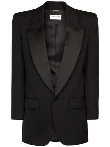 Blazer de lana Saint Laurent negro